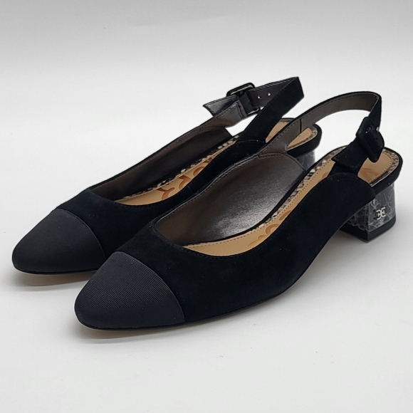 890- Sam Edelman Sadira Black Suede 6.5 NWT - Picture 2 of 7